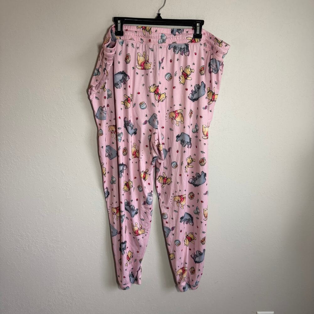 Disney Pink Winnie the Pooh Bear Lounge Sleep Jogger Pants Womens 3X Casual - Picture 5 of 5
